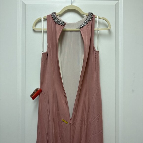 Mac Duggal Size 0 Pink 49093 Embellished Neck Trumpet Prom Formal Gown Dress - Picture 10 of 13